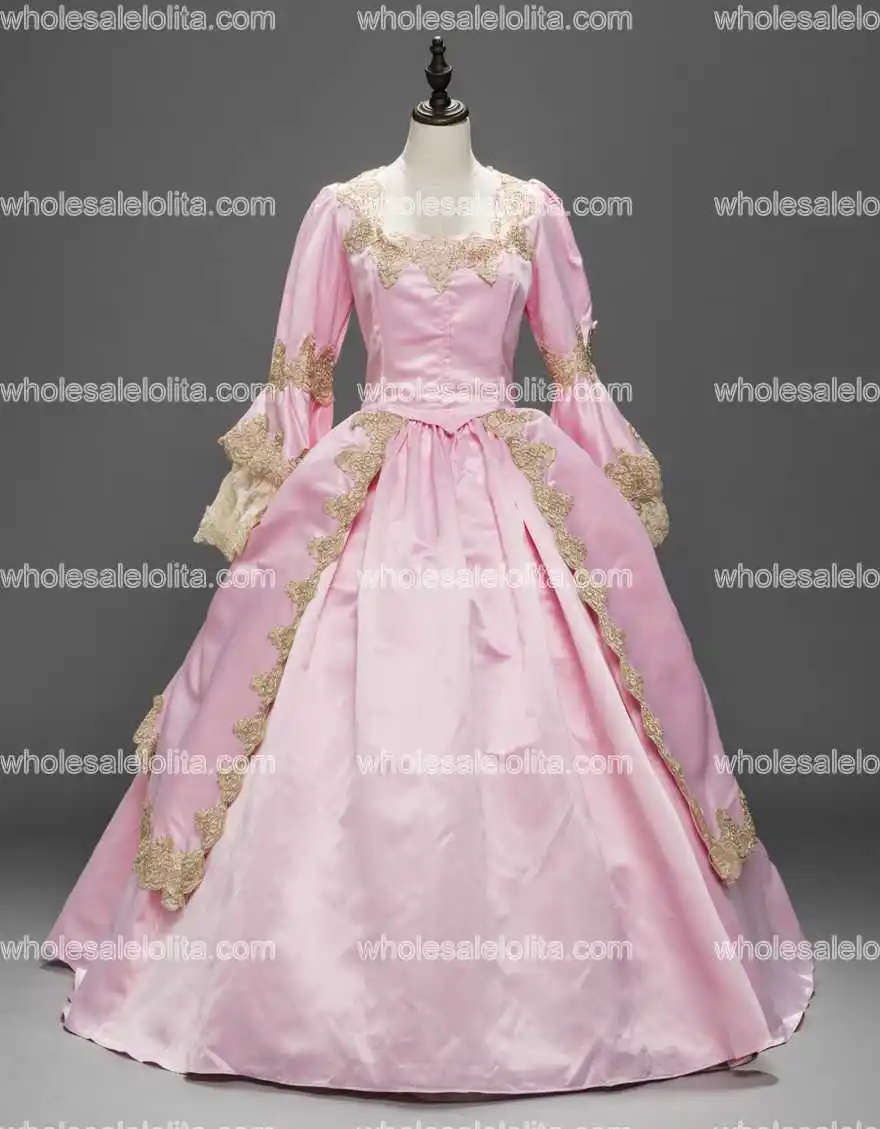 Розовое платье Marie Antoinette Renaissance из парчи бальное костюм для восстановления|costume