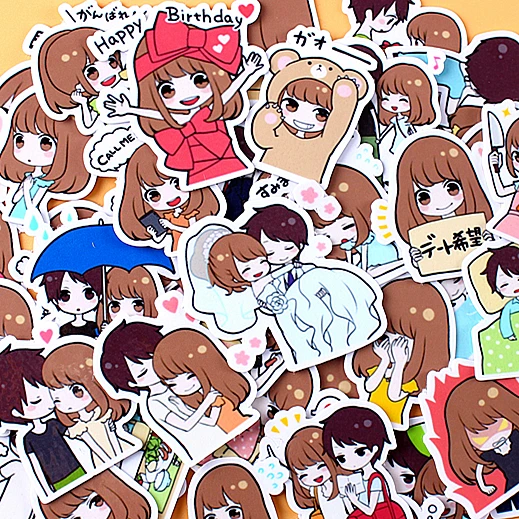 

Kawaii японская мультяшная девушка мальчик Пары Любовь Скрапбукинг стикер s DIY ремесло DIY стикер пакет фото альбомы Декор дневник Декорация