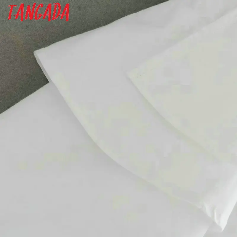 Tangada, женские топы с оборками, сексуальные топы с v-образным вырезом, Майки с боковой молнией, с бретельками, открытая спина, Короткие топы,, белые майки 3D01