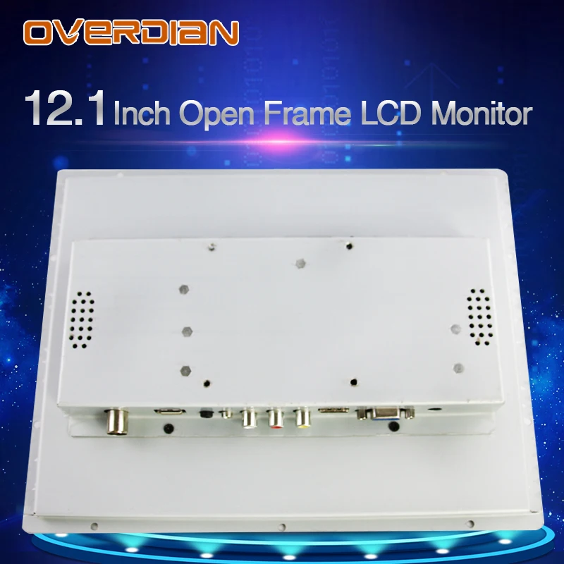 Промышленный ЖК монитор 12/12 1 дюйм VGA/HDMI/AV/TV/USB интерфейс в металлическом корпусе