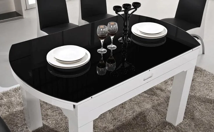 Складной стол функциональная шкала есть и стул сочетание закаленного стекла