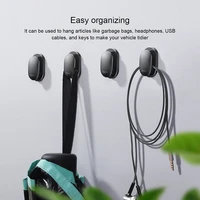 4pcs small car holder wall hooks hanger clip for usb cable earphone keychains organizer automobile interior accessories