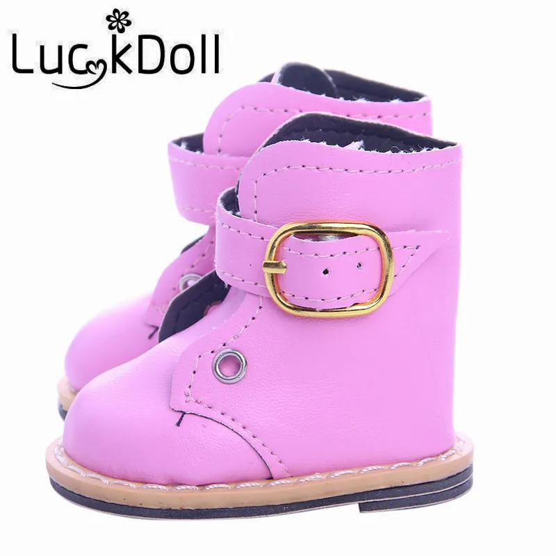 LUCKDOLL 4 цвета высокое качество Длинная кожаная обувь для подходит 18 дюймов Кукла аксессуары игрушки для детей