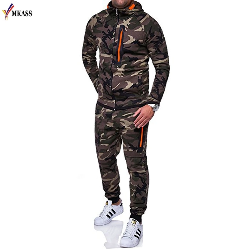 

Hot Tracksuit Men Camouflage Hoodies Zipper Cardigan Sportswear Jackets Military Sweatshirts Mens Sportswear Plus Size XXXL