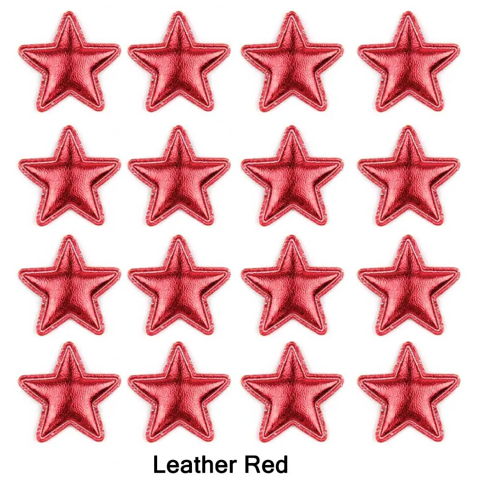leather 2 Бантики кожаные блестящие патчи Блестящие Блестки аксессуары в виде звезд самодельные банты для волос тканевый мешок материал твердая заплатка для одежды 5 шт - Цвет: leather 2