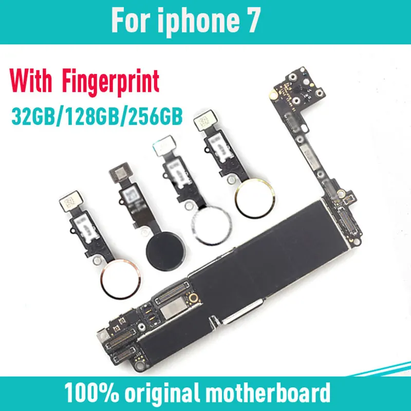 32 Гб 128 ГБ 256 ГБ для iphone 7 4,7 дюймов материнская плата с/без Touch ID, оригинальная разблокированная для iphone 7 материнская плата с чипами