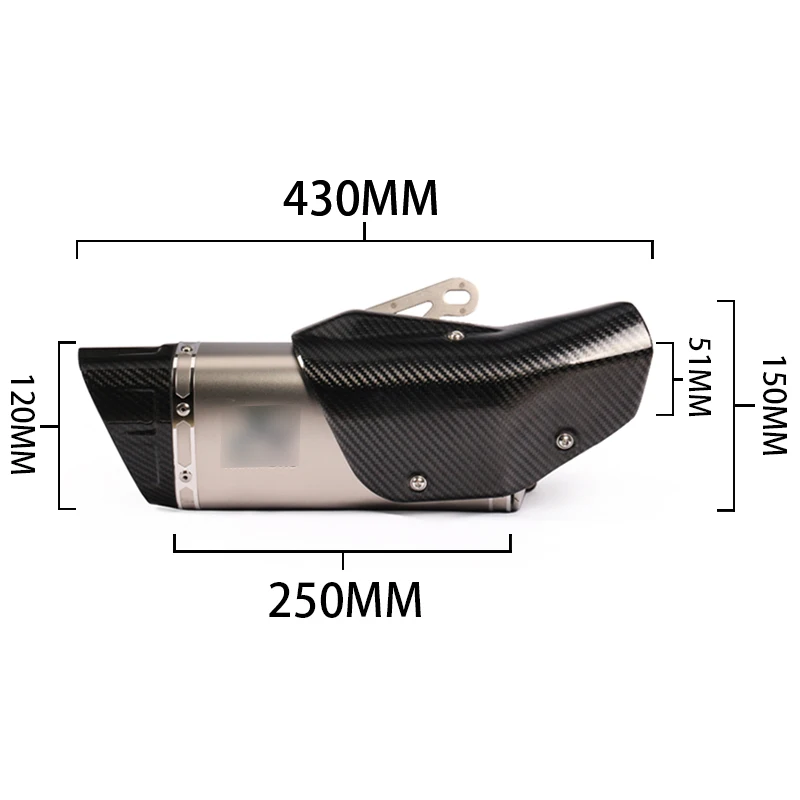 Глушитель мотоцикла с крышкой из углеродного волокна для R6 MT03 Z900 gsx150r cbr300r NC700