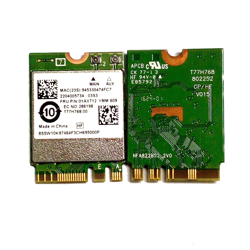 SSEA NEW RTL8822BE wifi Bluetooth 4 1 для LENOVO Thinkpad L470 L570 T470 T570 X270 E470 E475 YOGA 370 P51S FRU: 01AX712|Сетевые карты|