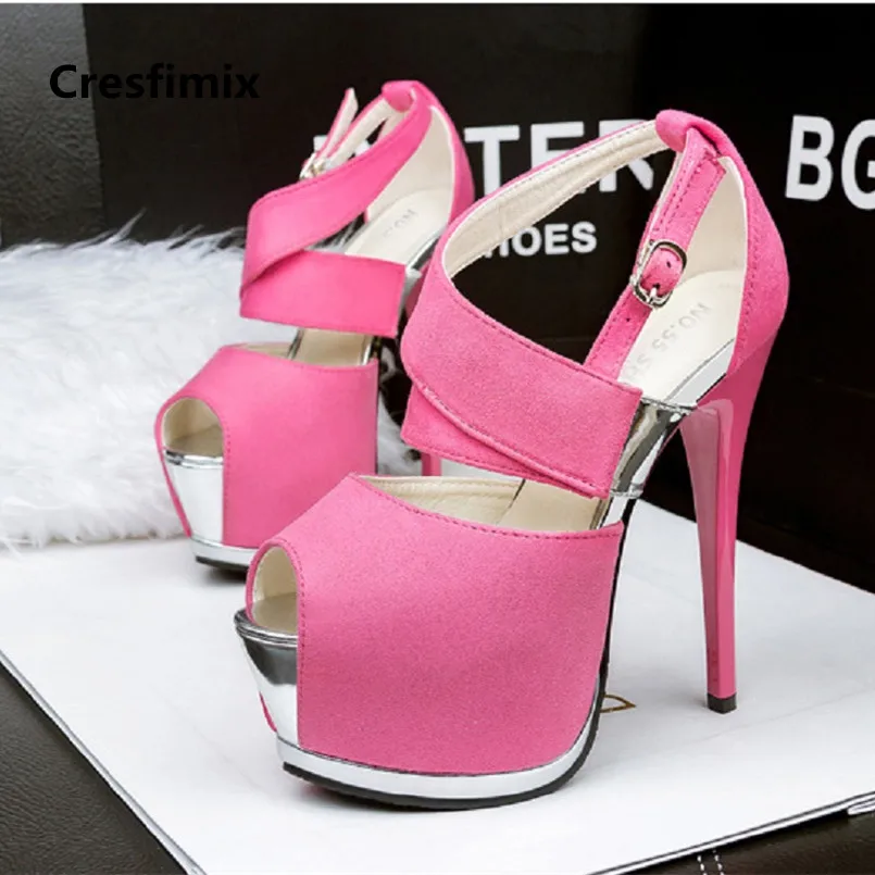 Cresfimix femmes hauts talons/женские модные водонепроницаемые туфли-лодочки на платформе и