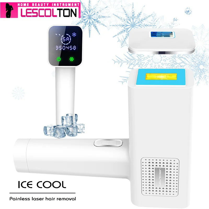 Эпилятор Lescolton Ice cool IPL, постоянное лазерное удаление волос с ЖК-дисплеем, лазерный триммер для бикини, фотоэпилятор