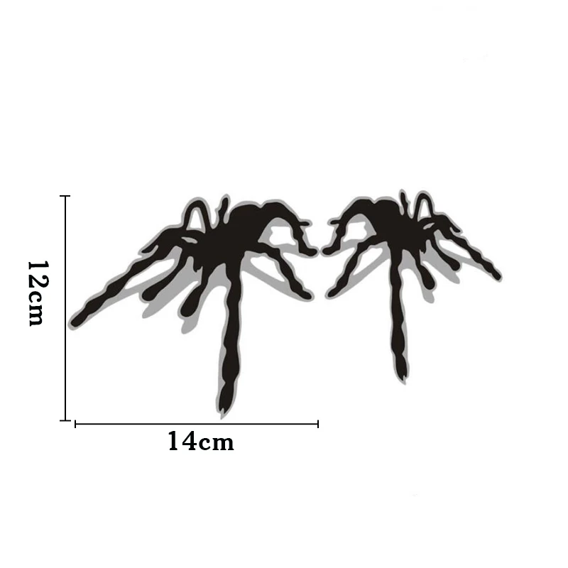 

BEMOST 1Pair Creative 3D Car Sticker Simulation Animals Decoration Cool Spider Stickers Decals Car Styling Accessories 14*12cm