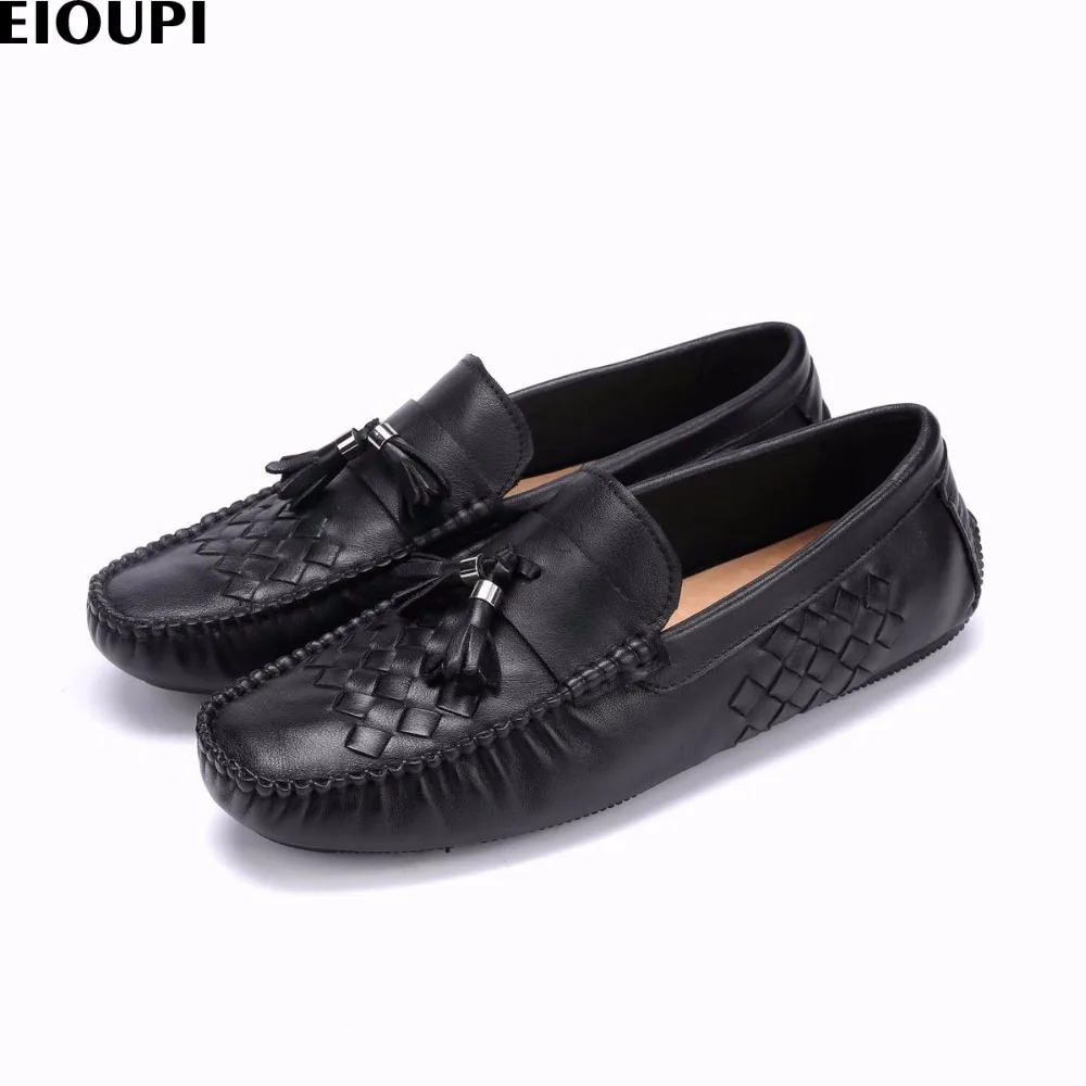EIOUPI новый дизайн настоящая литая кожа модная мужская деловая повседневная обувь