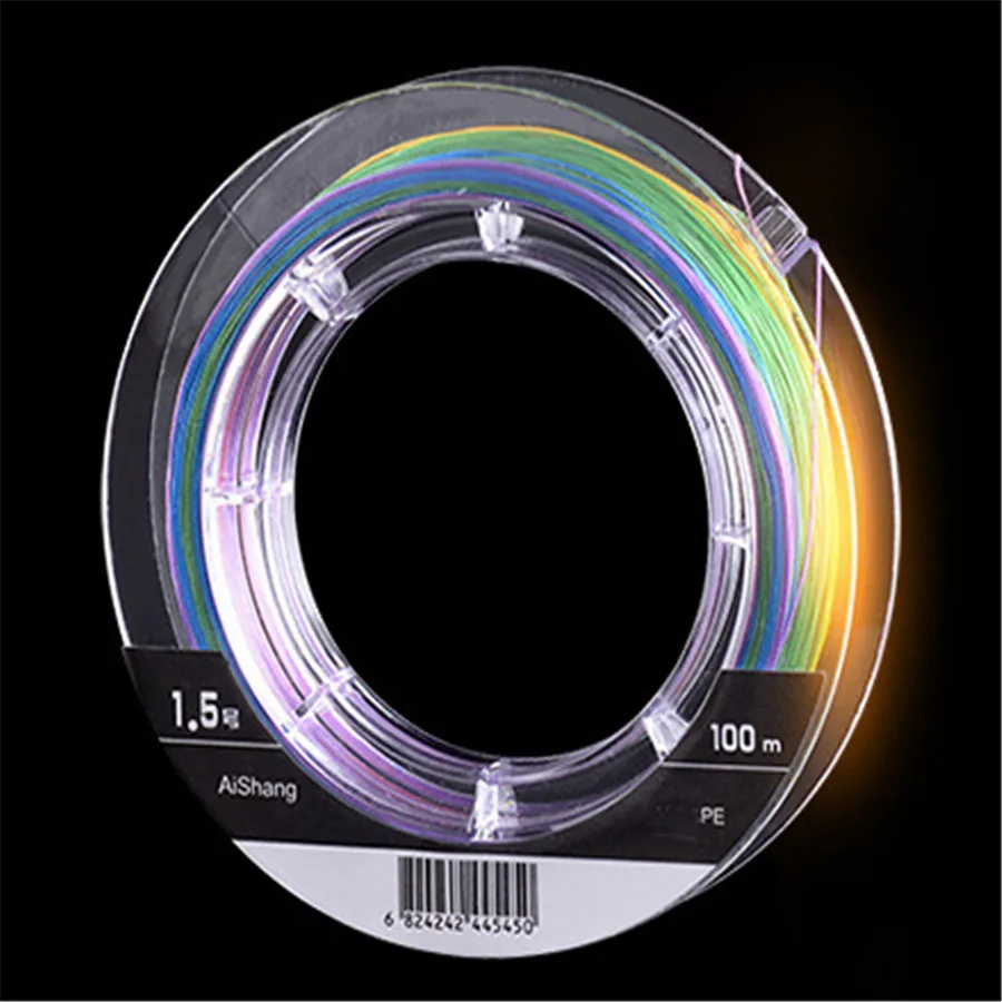 Высокое качество Multicolor 8strands плетеная леска Strong 100 м комплексную ЧП линии для