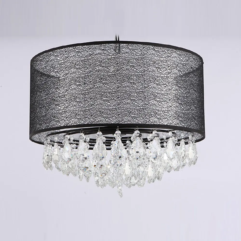 Современные роскошные подвесные светильники с кристаллами таинственный абажур