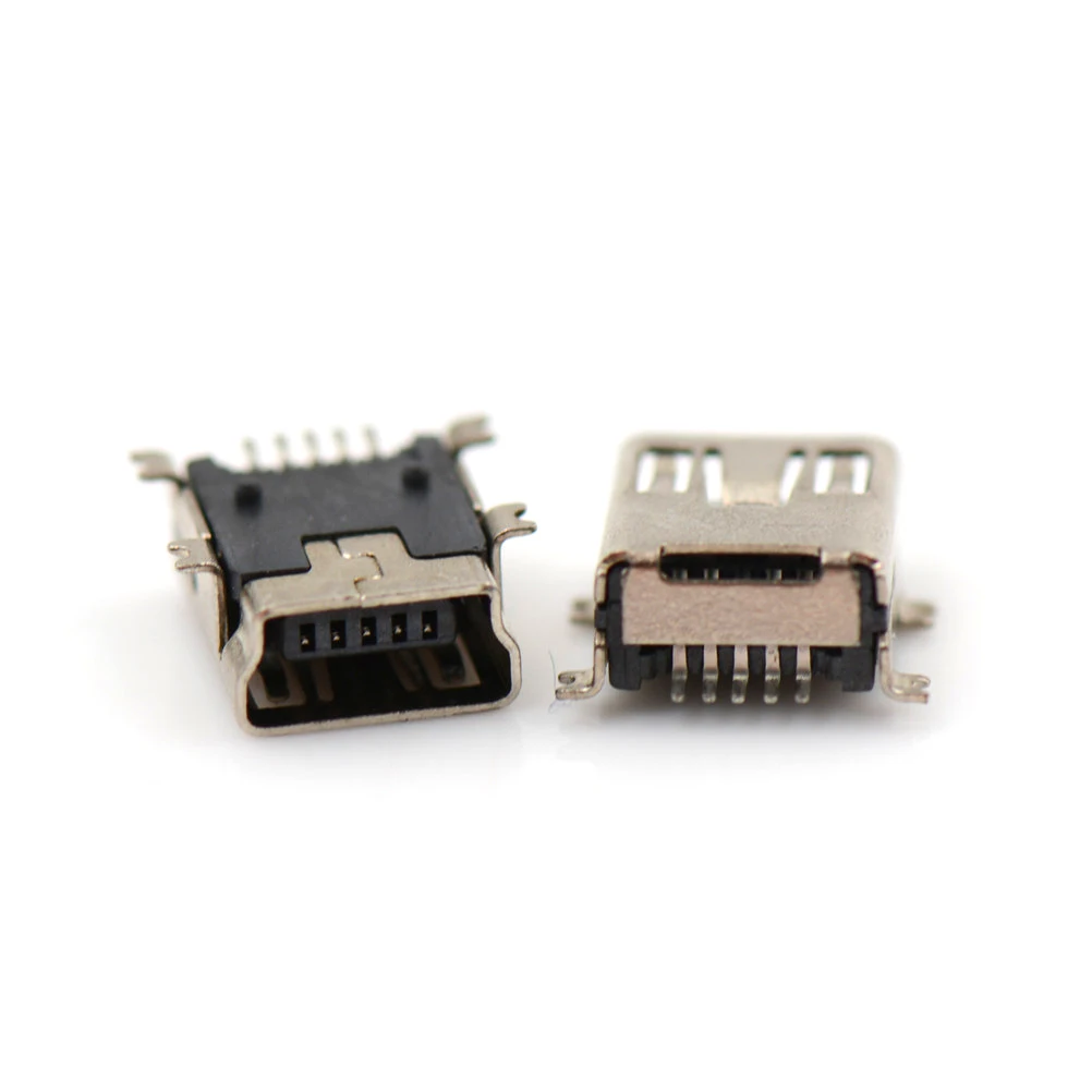 10 шт./лот 5pin мини USB разъем Seat Jack Usb Четыре ножки 5P вставки Plate Mini