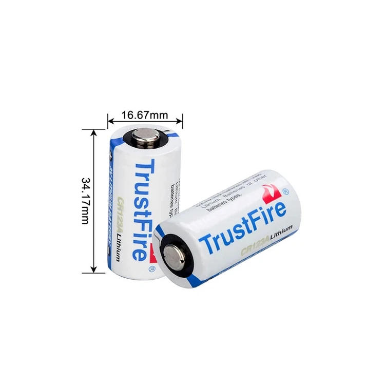 10 шт./лот TrustFire CR123A 3V 1400mAh одноразовая литиевая батарея для камеры/фонарика (не