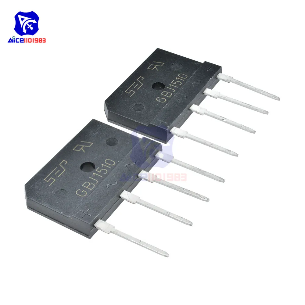 Мостовой выпрямитель SIP-4 GBJ1510 15A 1000V 5 шт./лот однофазный мостовой оригинальная