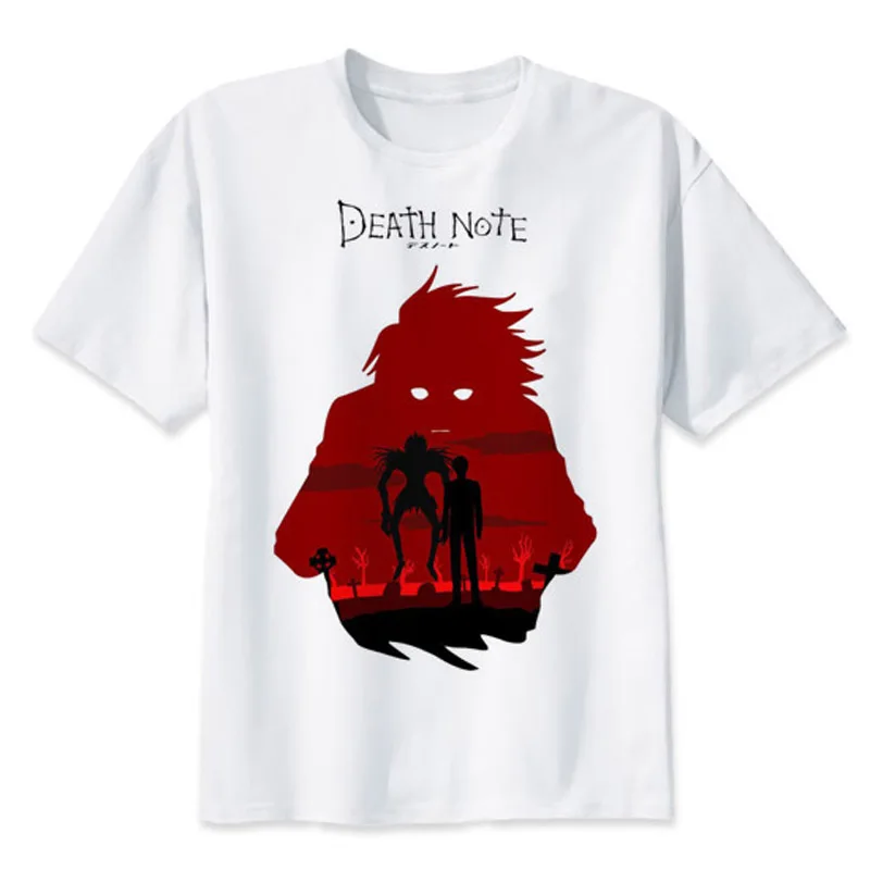 Death Note футболка смешные футболки смотрит 2018 модные короткие печатных мужчин топы