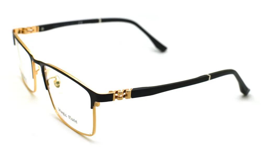 out blk in gold Классическая оправа для очков Винтаж Oculos de grau Нержавеющая сталь очки в ободковой оправе с Tr90 храм 99010 - Цвет оправы: out blk in gold