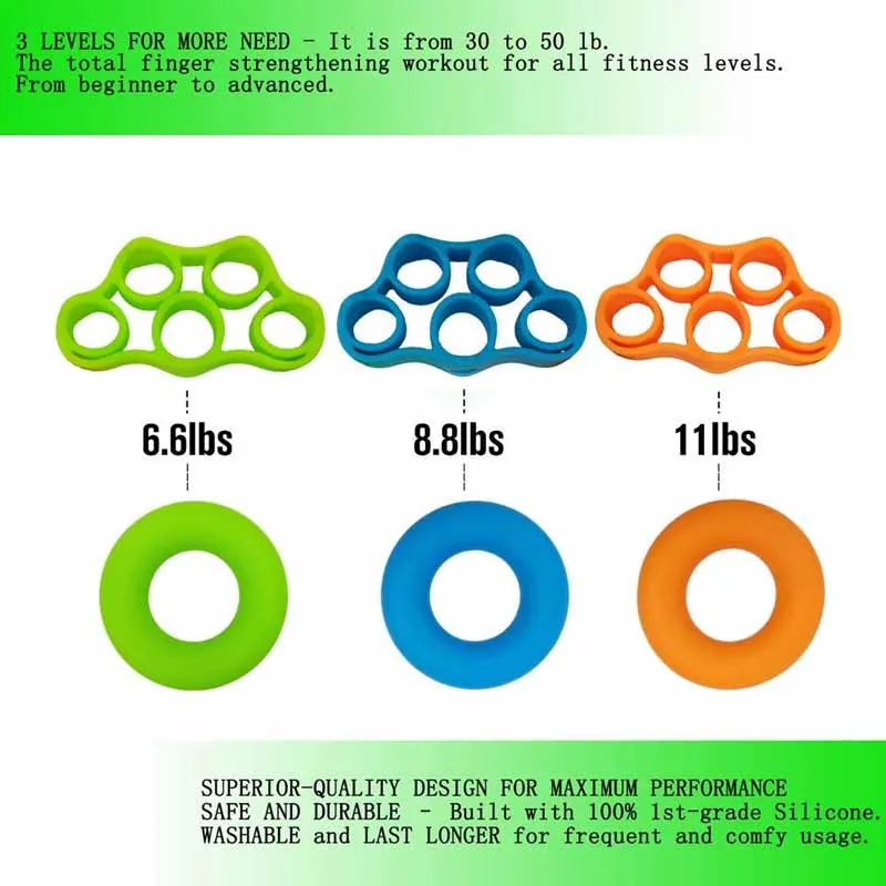Захват пальцев кольца Эспандеры кистевой эспандер предплечье для тренировки на