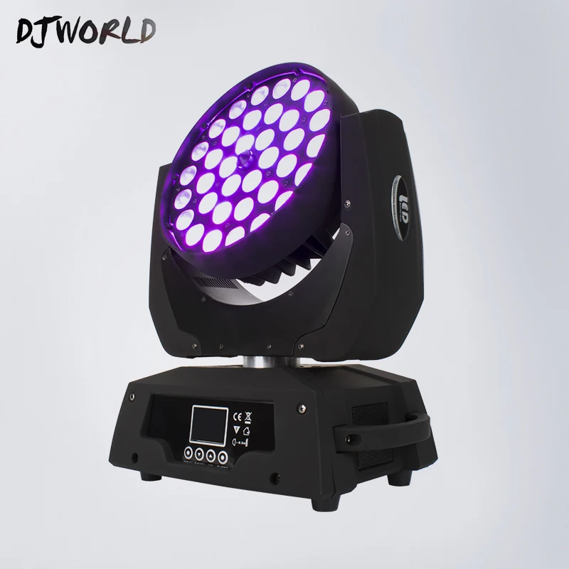 Светодиодный промывочный зум 36x18 Вт RGBWA + УФ Поворотная лампа (брелок) DMX512 для