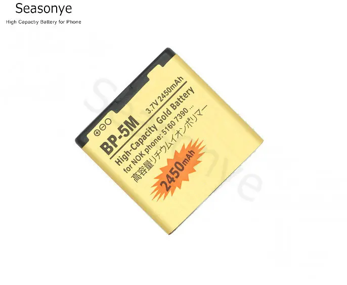 Seasonye 2450mAh BP 5M / BP5M Gold Сменный аккумулятор для Nokia 7390 5610XM 5611XM 5700XM 5710XM 6110C 6220C 6500S и т.