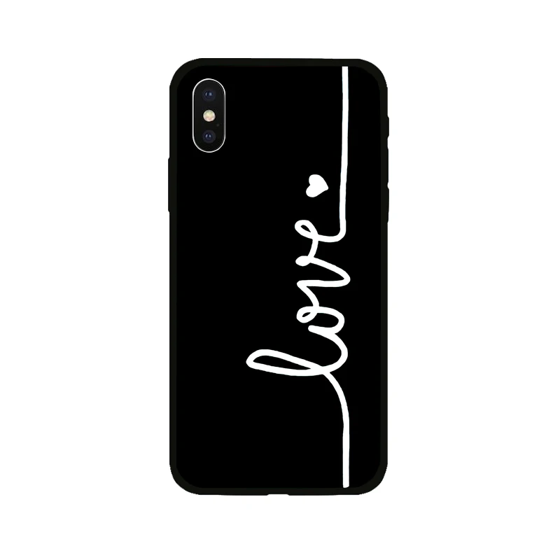 Fashion pattern Coqu Black TPU Soft Mobile Phone Case for Apple iPhone 7 8 Plus X Xs Max XR 5s 5 SE 6 6s Cover Coque |