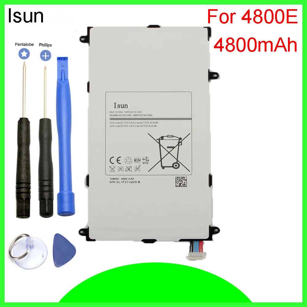Замена аккумулятора ISUN 4800 мАч 8 4 Вт/ч T4800E для Samsung Galaxy Tab Pro дюйма T320 T321 T325 Φ +