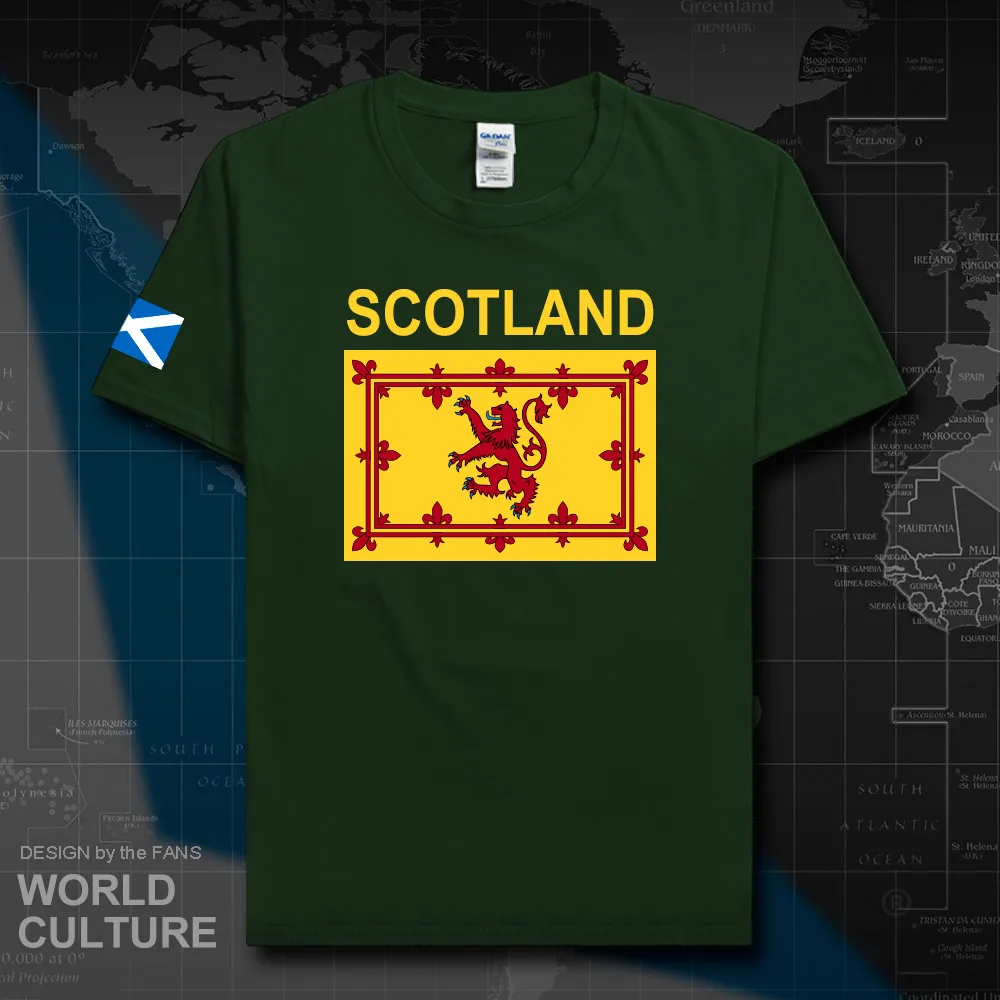 Мужская футболка из 100% хлопка для фитнеса Шотландия Alba Scots|Мужские футболки| |