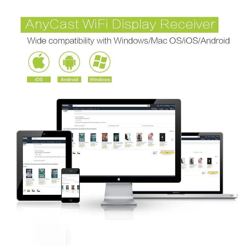ТВ адаптер LumiParty Anycast M2 plus miracast AirPlay совместимый с HDMI Wi Fi приемник для Android IOS и