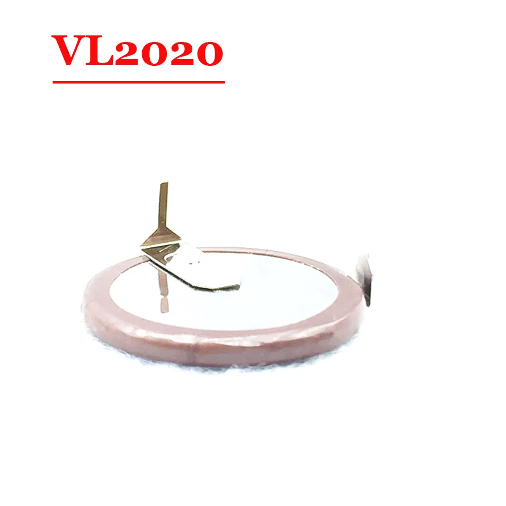 (5 шт./лот) VL2020 3V 20mAh Тип монеты перезаряжаемый 90 градусов филле литиевая Кнопка