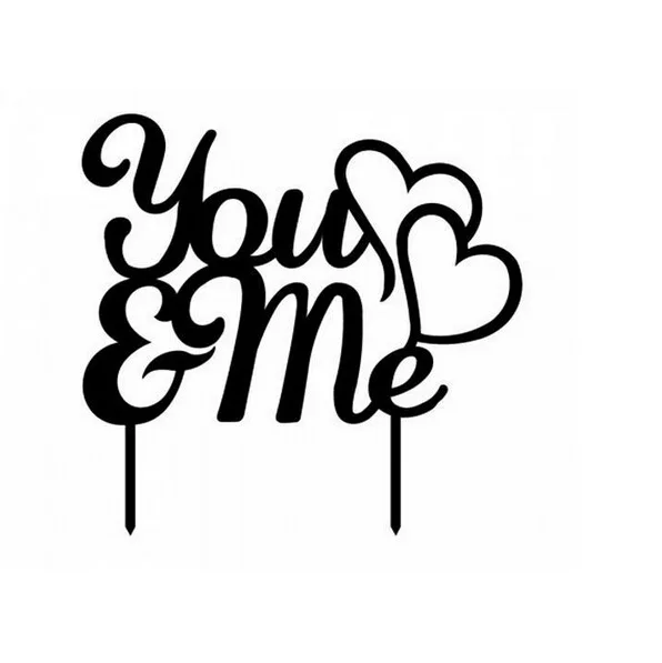 

Wedding Decorations Acrylic You &me Cake Topper