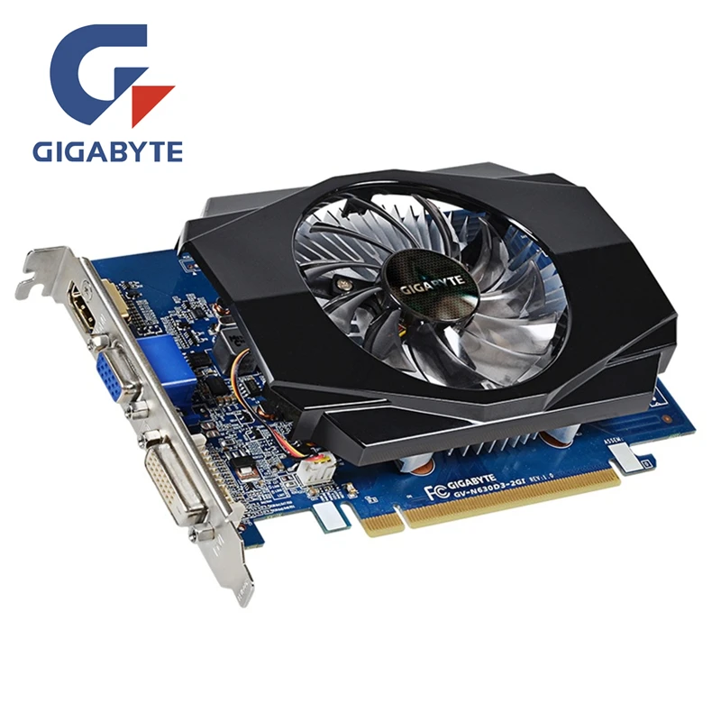 

GIGABYTE GT 630 2GB Graphics Cards GV-N630-2GI 2GD3 128Bit GDDR3 Video Card for nVIDIA Geforce GT630 D3 HDMI Dvi Used VGA Card