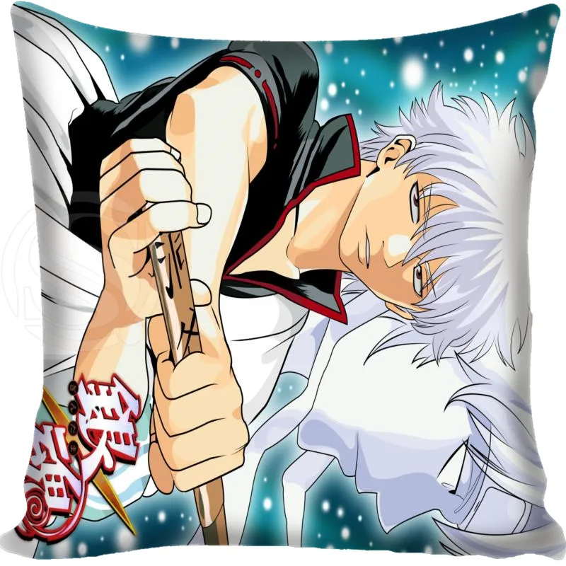 

Customized Pillow Cover Decorative Pillowcase Gintama Square Zipper Pillow Cover 20X20cm,35X35cm,40x40cm