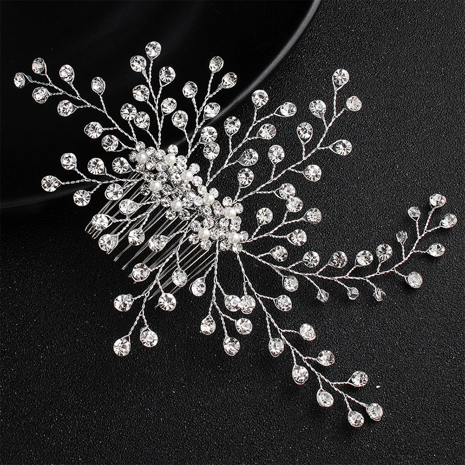 Миалло Оптовая торговля ручной работы австрийскими кристаллическими цветами и виноградными гребнями для волос, заводской выходной, свадебное украшение для волос и головные уборы невесты.