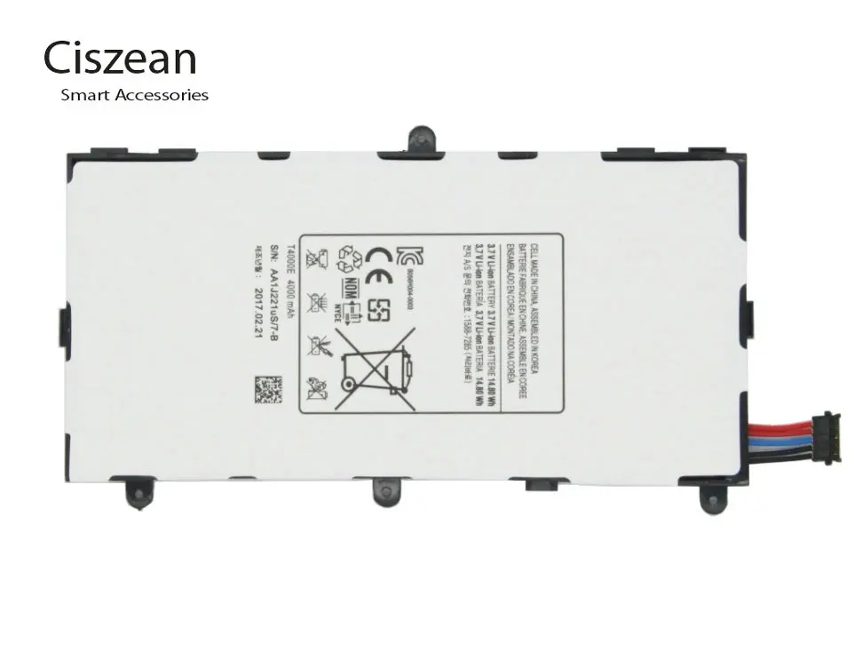10 шт./лот 4000 мАч T4000E Сменный аккумулятор для планшета Samsung Galaxy Tab 3 7 0 T211 T210 T215 T210R T217A