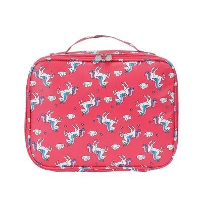 Rose red unicorn Новая Водонепроницаемая дорожная сумка для мытья, портативная Большая вместительная сумка для хранения косметики, Женская дорожная косметичка на молнии, косметический Органайзер - Цвет: Rose red unicorn