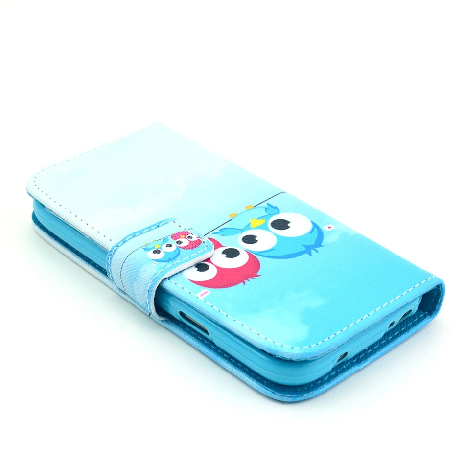 С милой совой кошелек Флип Магнитный чехол для samsung Galaxy S3 I9300 S3 мини I8190 S4 i9500 S4 мини I9190 S5 S6 Edge Note 4 крышка B21