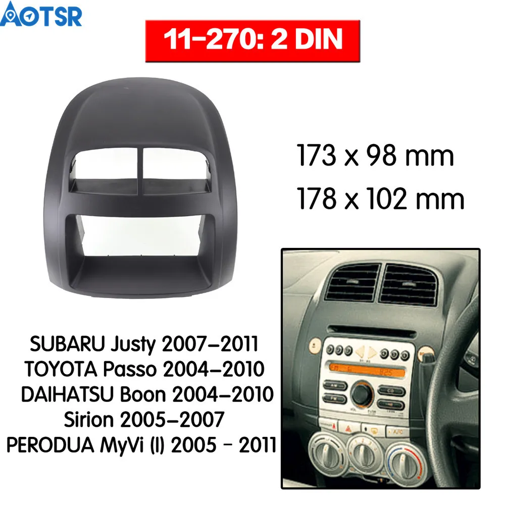 Рамка для автомобильного радио SUBARU Justy 2007 2011 TOYOTA Passo 2004 2010 Dash Facia панель стерео