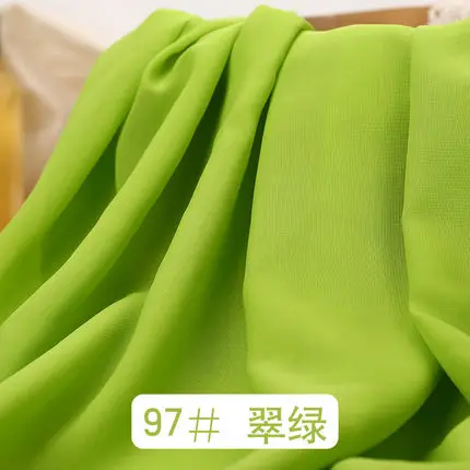 97 Bright green 5 м шифоновая ткань свадебное платье подкладка драпировочная ткань юбка вечерние украшения жоржета тюль платье материал - Цвет: 97 Bright green