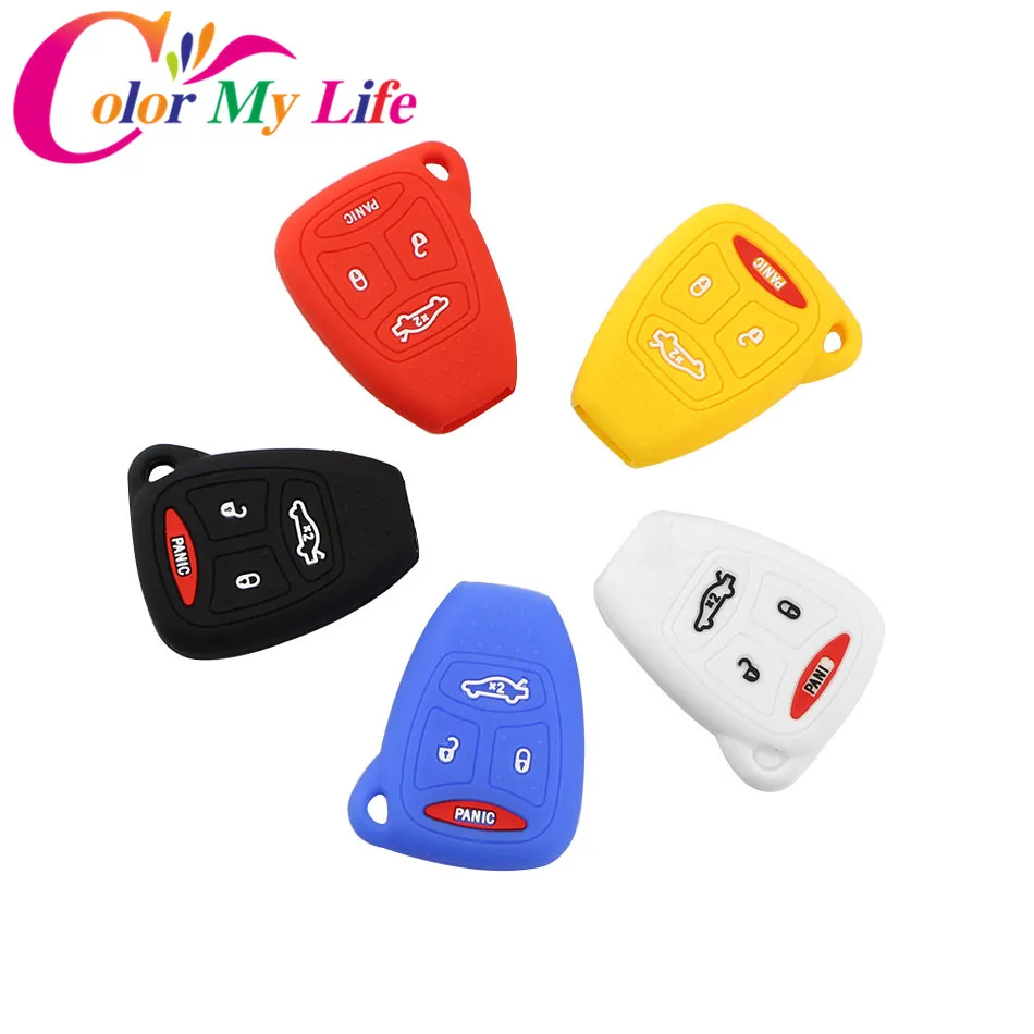 Силиконовый чехол для автомобильного ключа Color My Life Jeep Wrangler Compass Liberty for CHRYSLER 300 PT