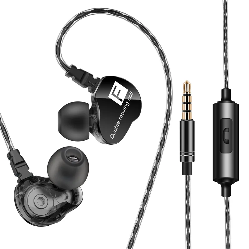 

4 Trumpet Drive Waterproof Running Sport Headphones 3.5MM In-ear Earphone DJ subwoofer Earbud with Microphone for Xiaomi Huwei