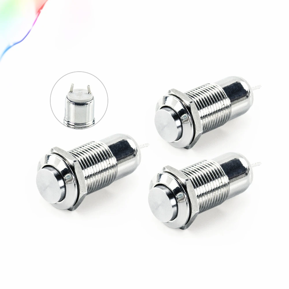 Металлический кнопочный переключатель без панельного отверстия фиксация кнопка