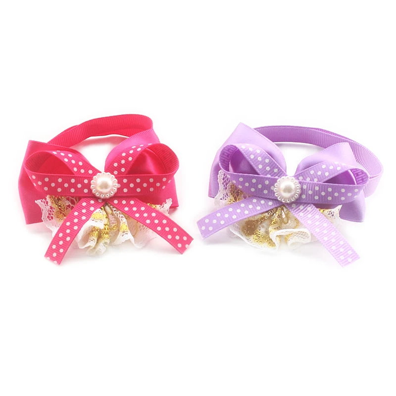 

Armi store Handmade Lace White Dot Ribbon Festival Dog Tie Dog Bow Ties 6031057 Pet Accessories Wholesale