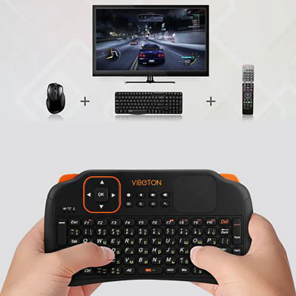 Русская беспроводная клавиатура 2 4 GHz Air Mouse с пультом дистанционного управления