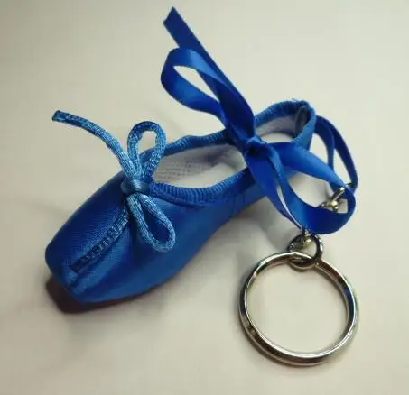 7.8cm royal blue Балерина; балетная обувь; брелок для балета; Подарочная атласная обувь; брелок для ключей; Розовая танцевальная обувь; балетная сумка; Очаровательная цепочка - Цвет: 7.8cm royal blue