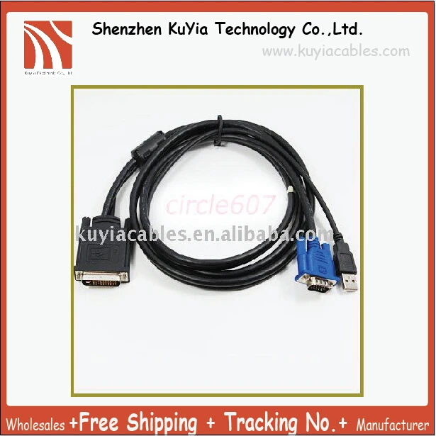 Бесплатная доставка + высокое качество 30 5 Pin DVI до 15 VGA M/M USB кабель для CRT LCD PC |