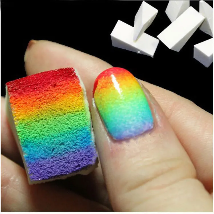 8 шт. мягкая губка для ногтей|sponge for nail|nail art toolsnail sponges color |