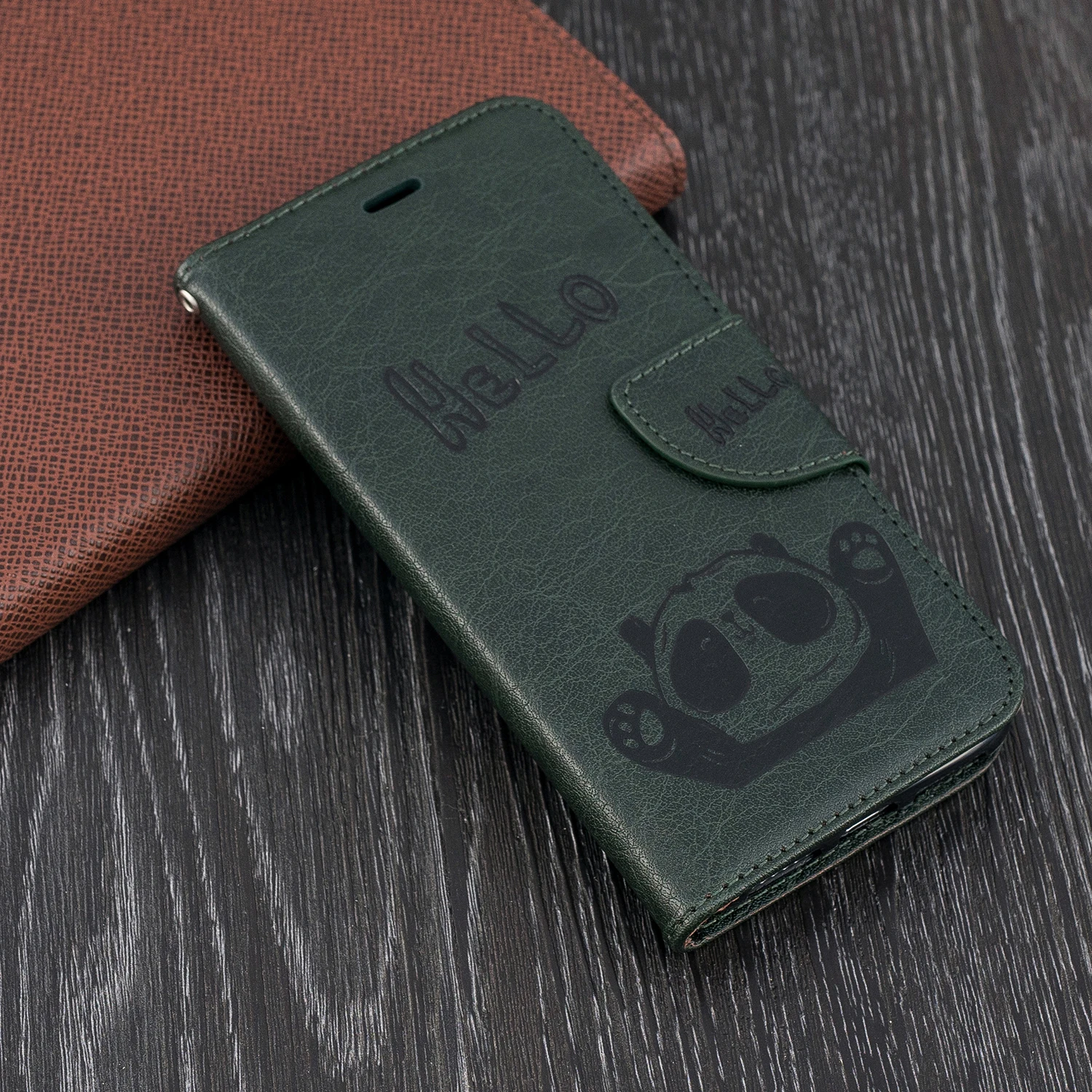 VRLucky милый рисунок панды из искусственной кожи флип чехол для телефона Xiaomi Redmi 4X5 5