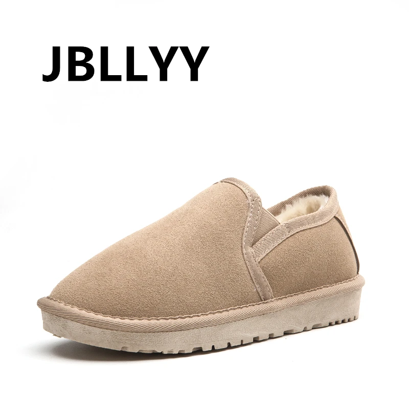 Jbllyy/брендовые модные зимние стильные Мягкие Мокасины ботинки на плоской подошве